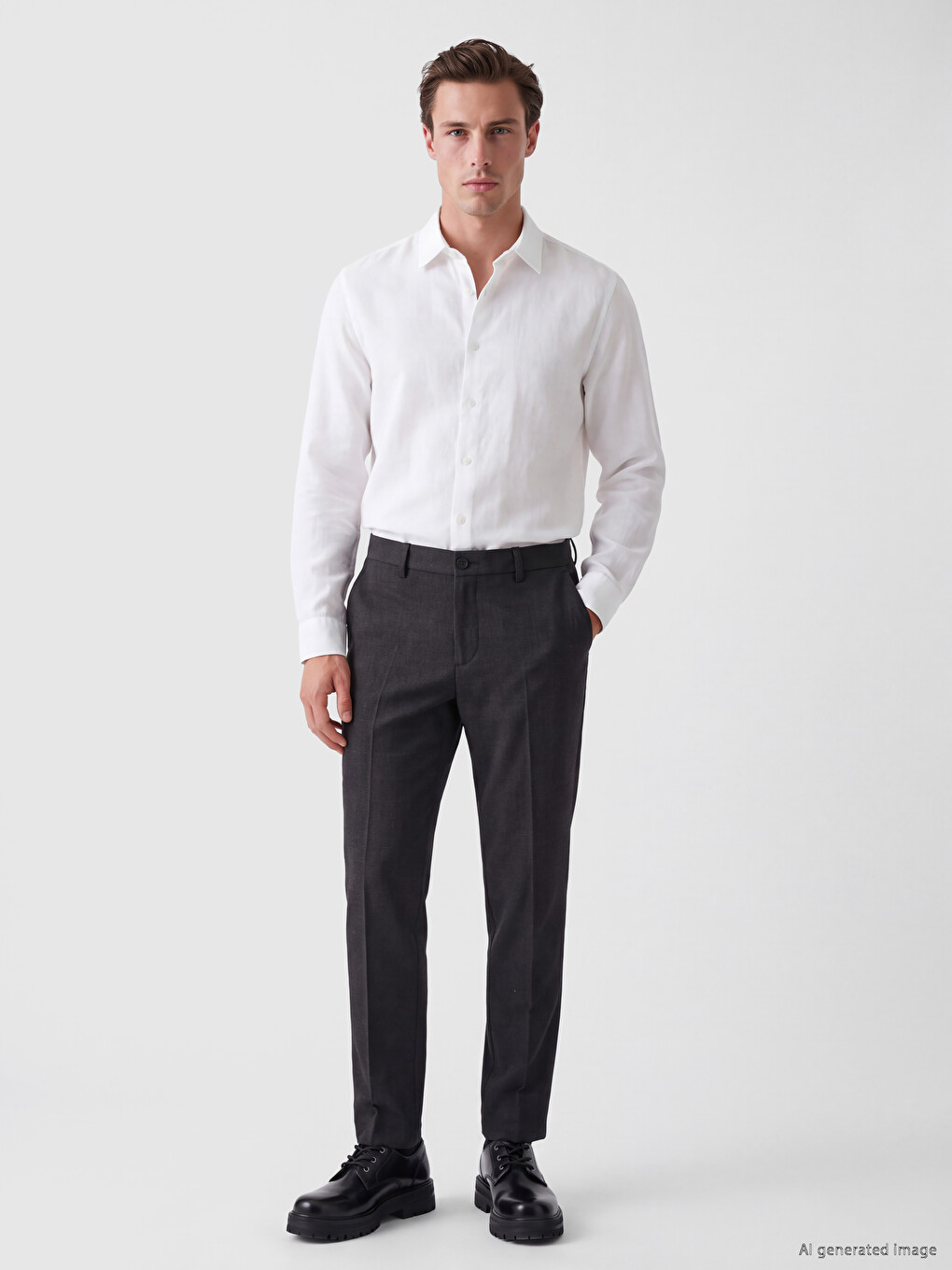 Slim Fit Men's Pleated Men's Trousers