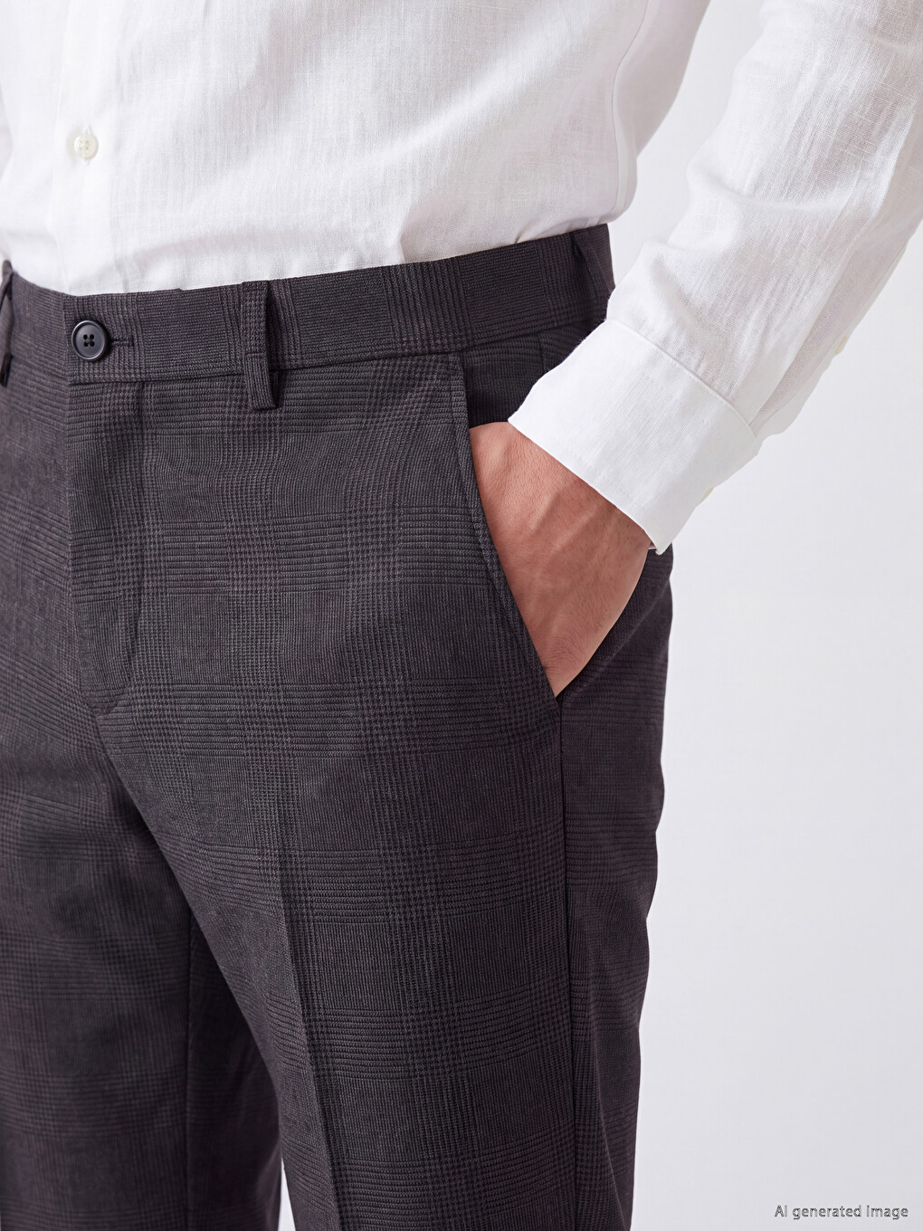 Slim Fit Men's Pleated Men's Trousers-2