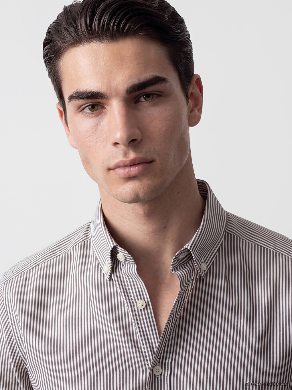Slim Fit Striped Dobby Men's Shirt-2