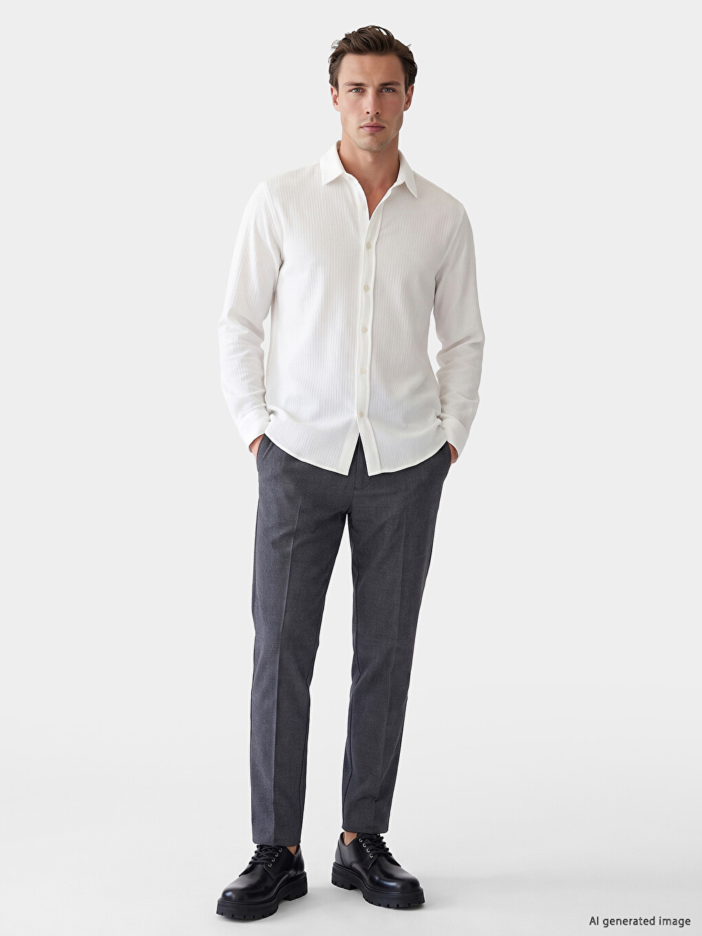 Man Navy Trousers