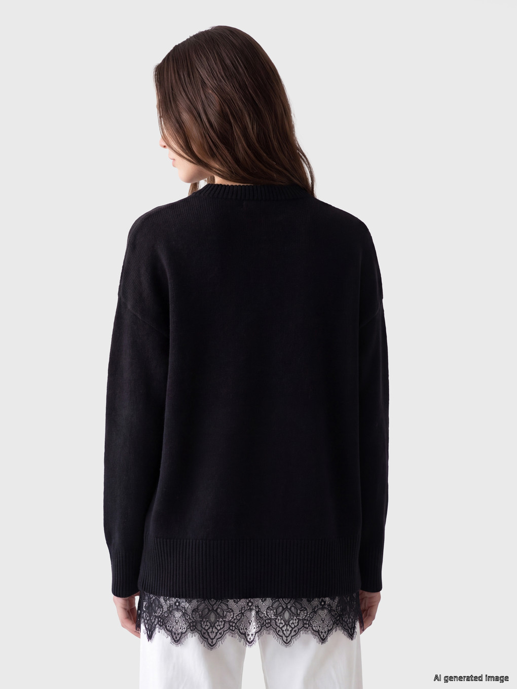 Lace Women's Knitwear Tunic-3