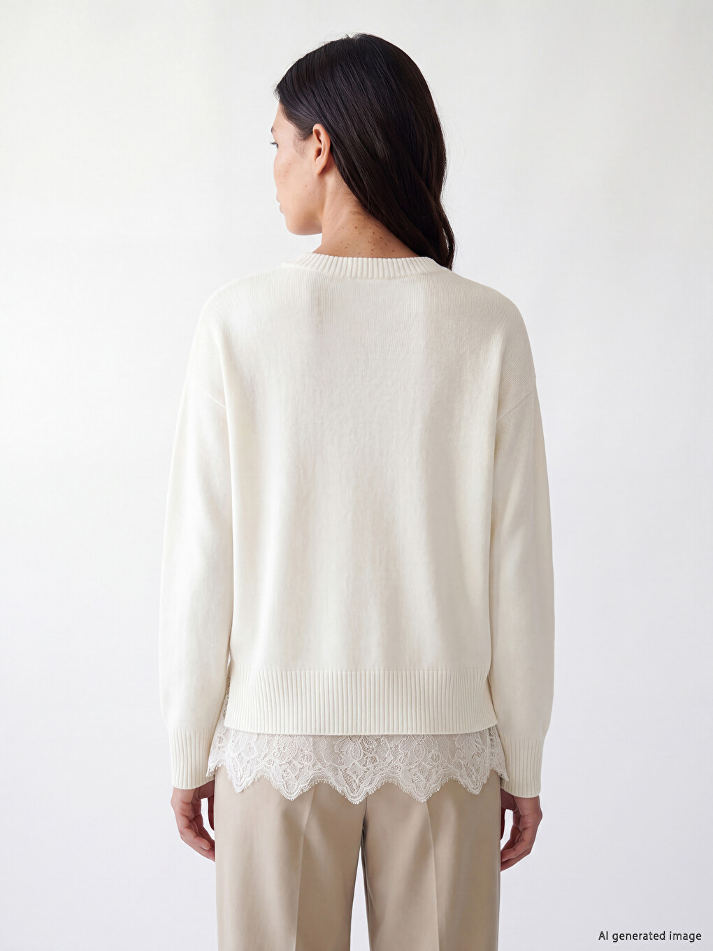 Lace Women's Knitwear Tunic-3