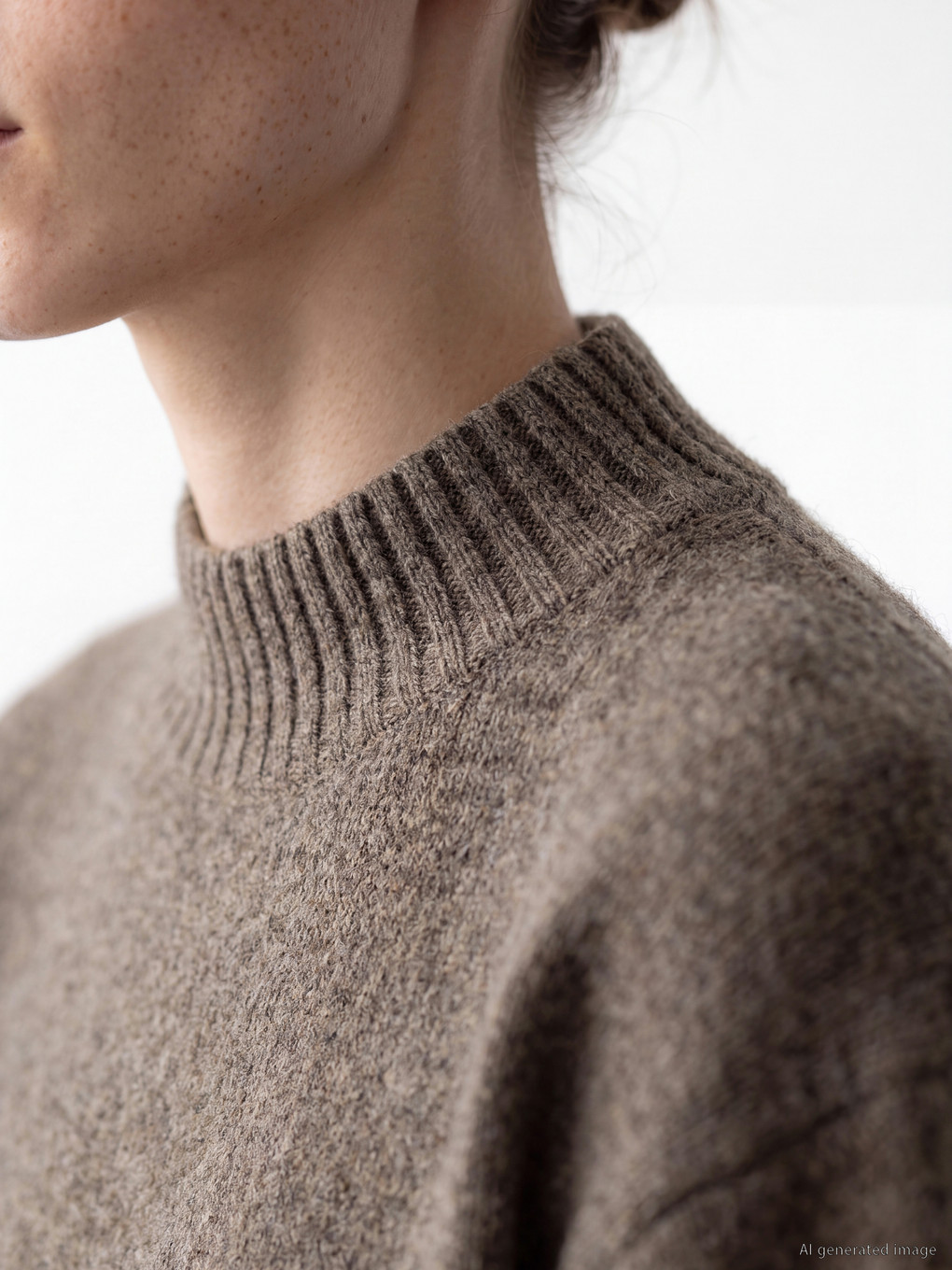Mock Neck Women's Knitwear Sweater-2