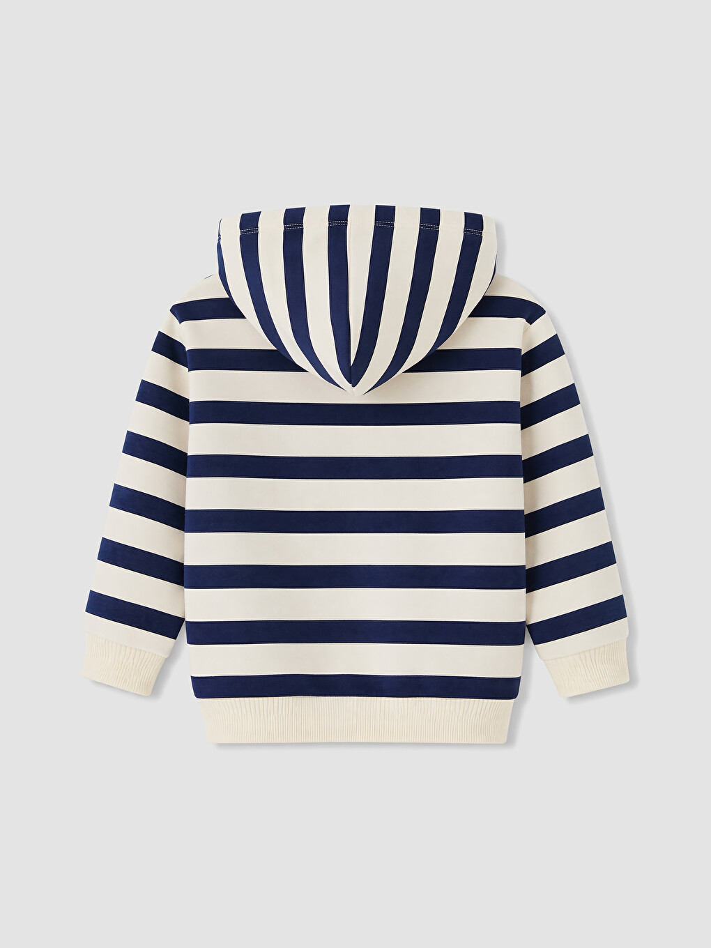 Lacivert Erkek Bebek Kapüşonlu Fermuarlı Sweatshirt-2