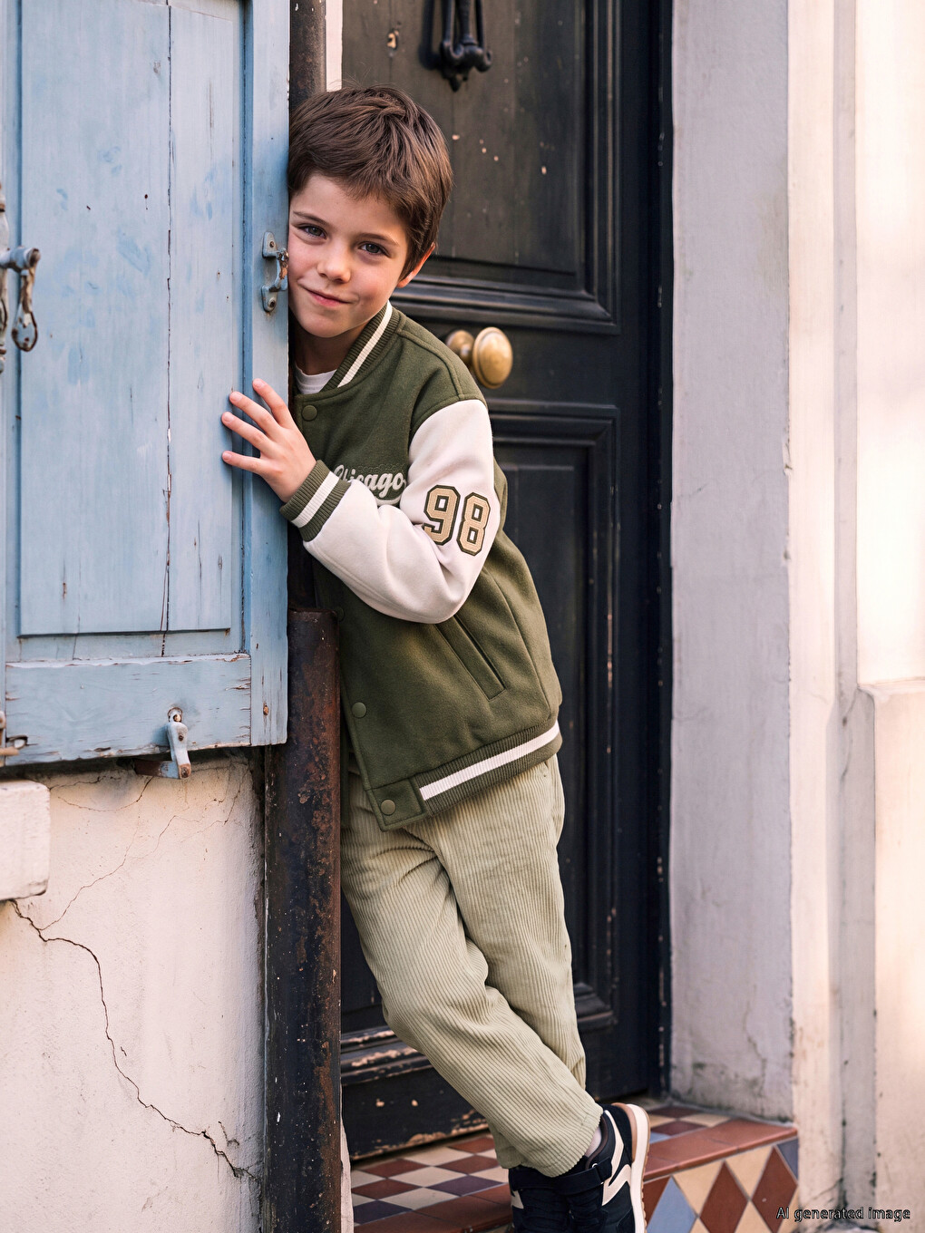 Elastic Waist Boys' Corduroy Trousers