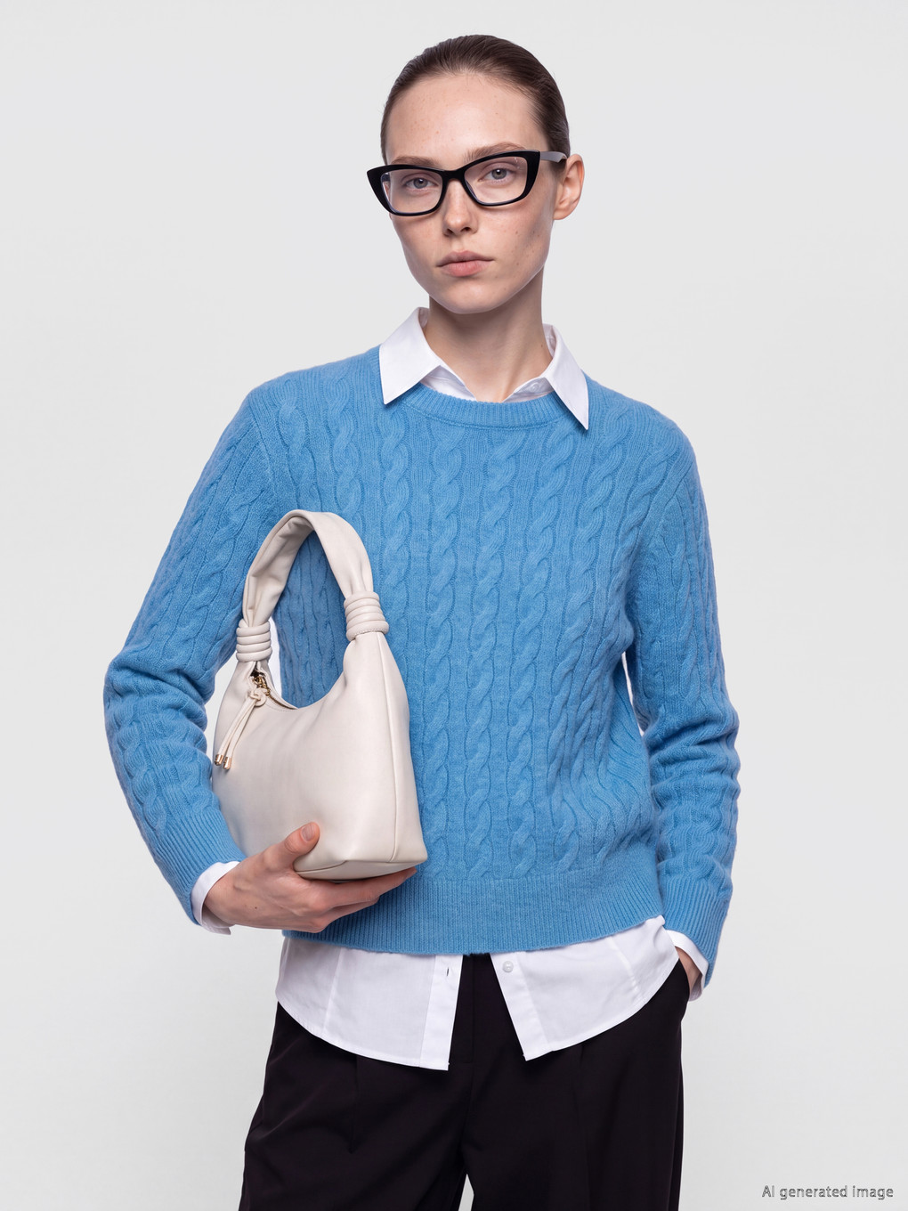 Cable Knit Patterned Women's Knitwear Sweater