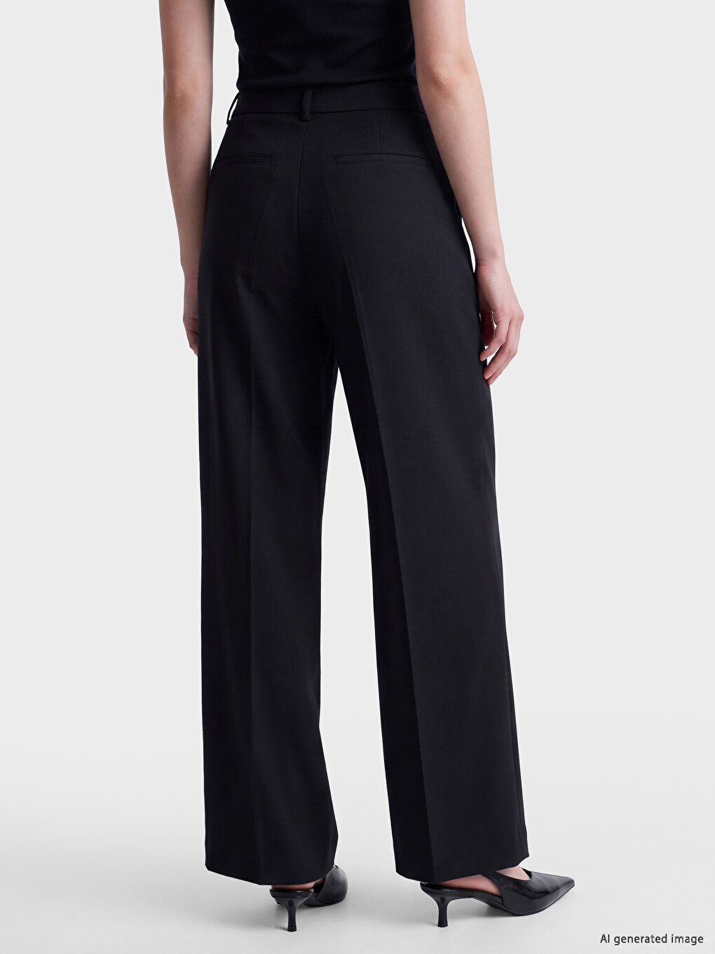 Siyah Regular Fit Kadın Pantolon-3