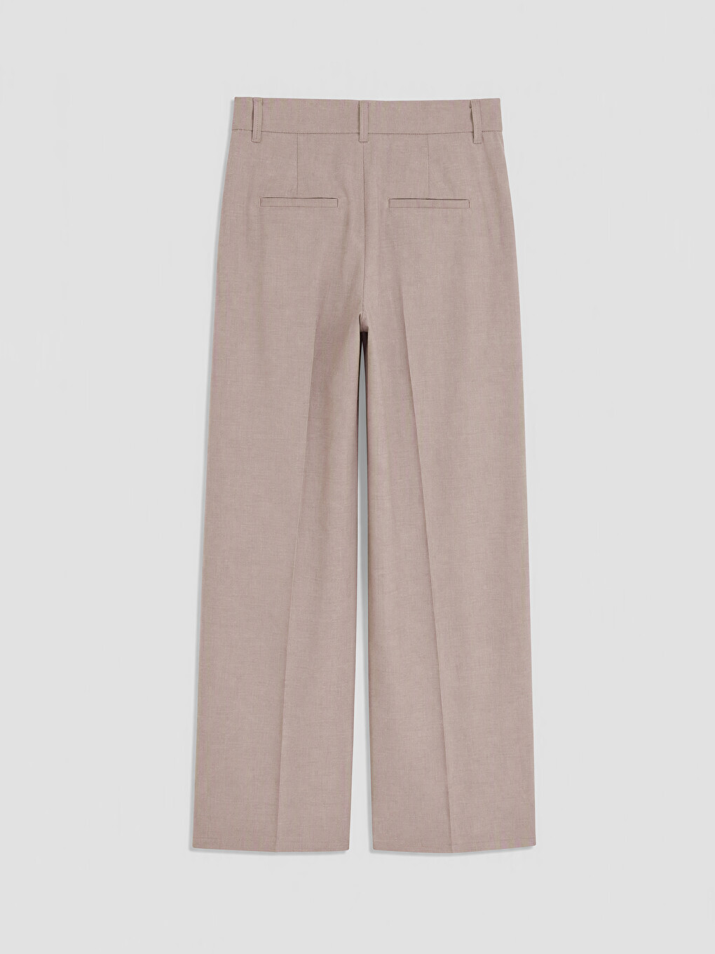 Woman Beige Tailored Trousers-1