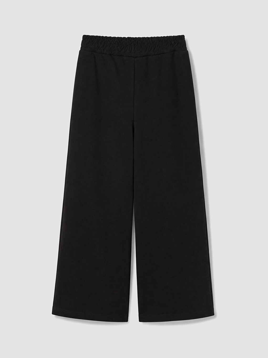 Siyah Wide Leg Fit Kız Çocuk Eşofman Altı