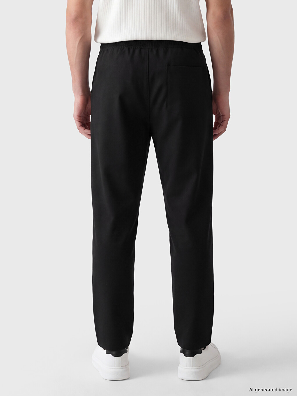 Siyah Relax Fit Erkek Pantolon-2