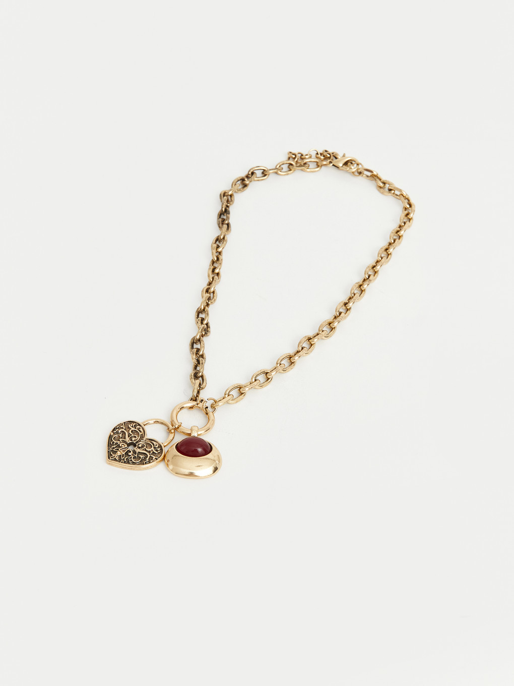 Heart Patterned Women Chain Necklace