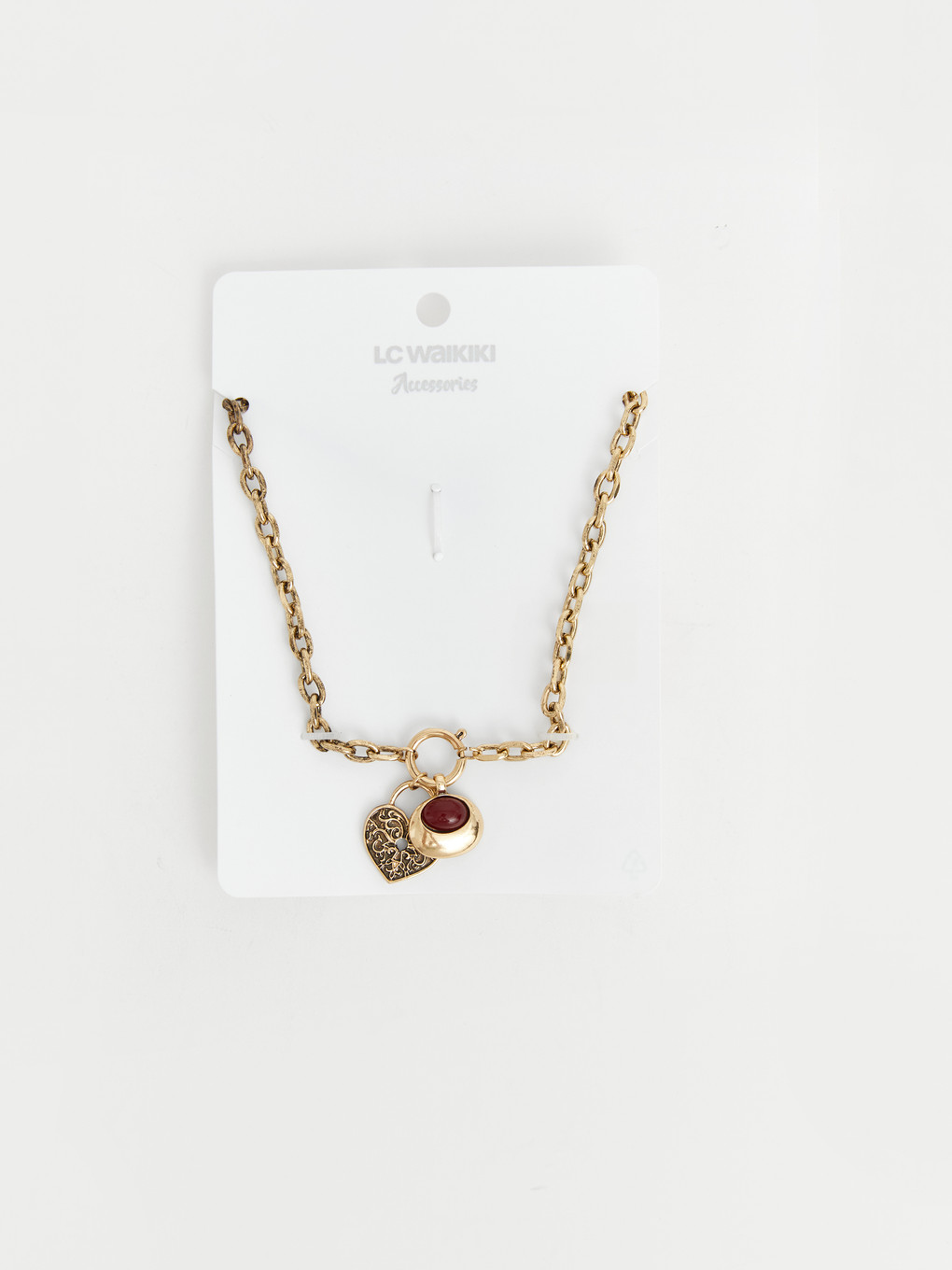 Heart Patterned Women Chain Necklace-2