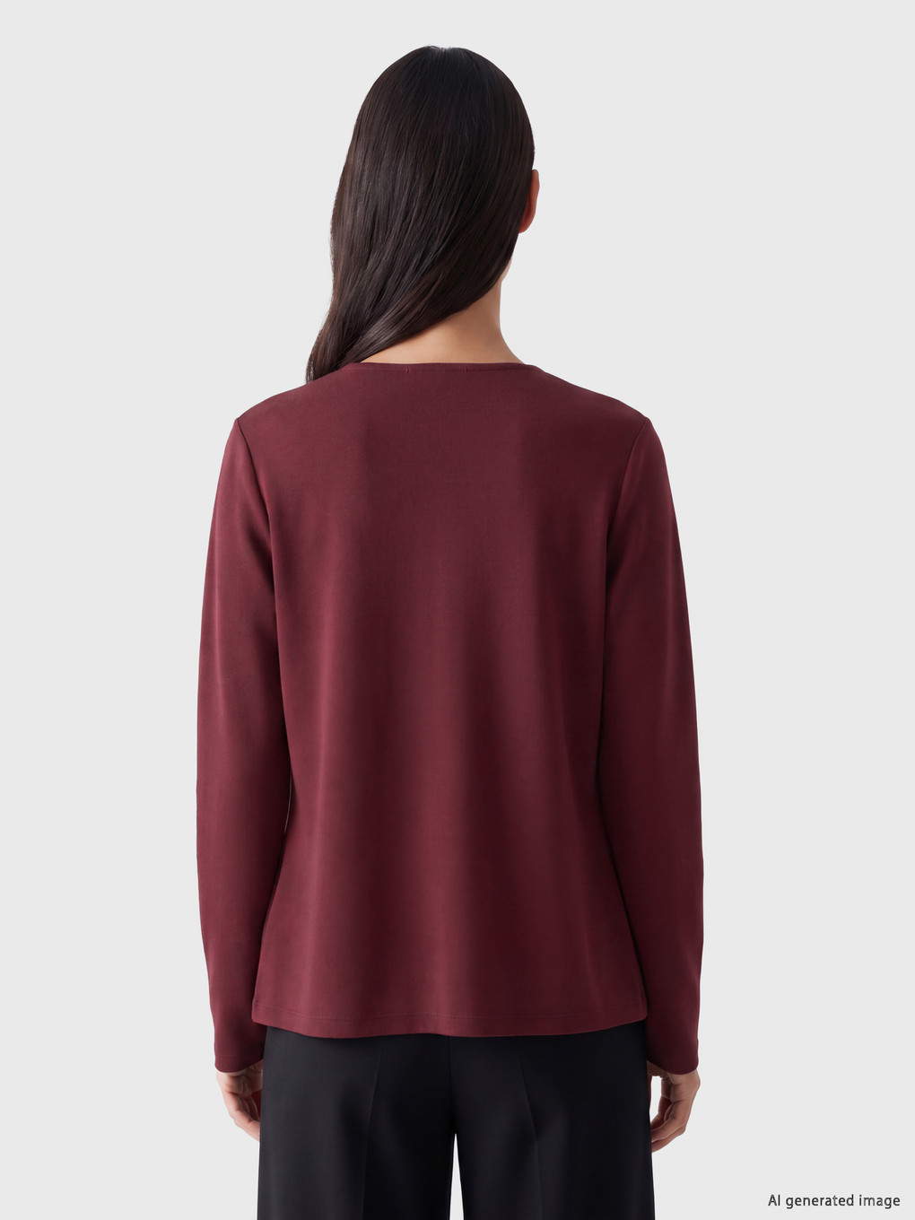 Bluza S Dvorednim Preklopnim Ovratnikom I Naborima-3