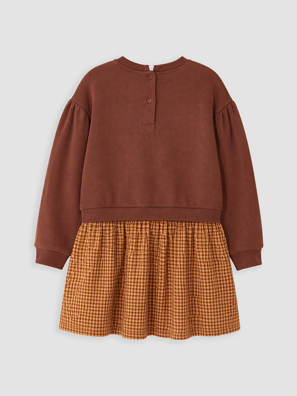 Crew Neck Girls' Dress-2