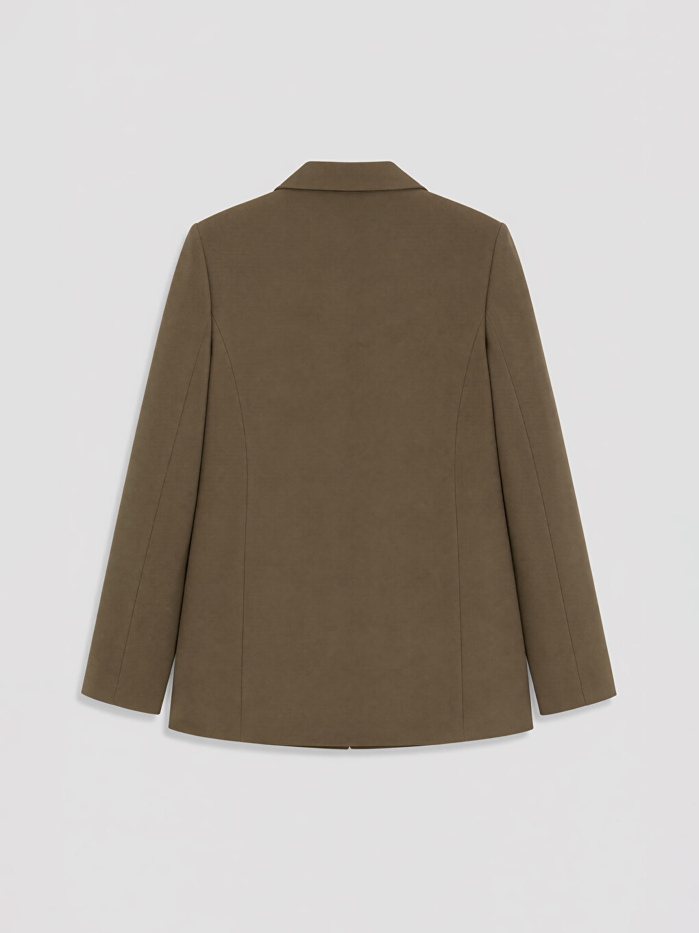 Haki Krep Kadın Blazer Ceket-1