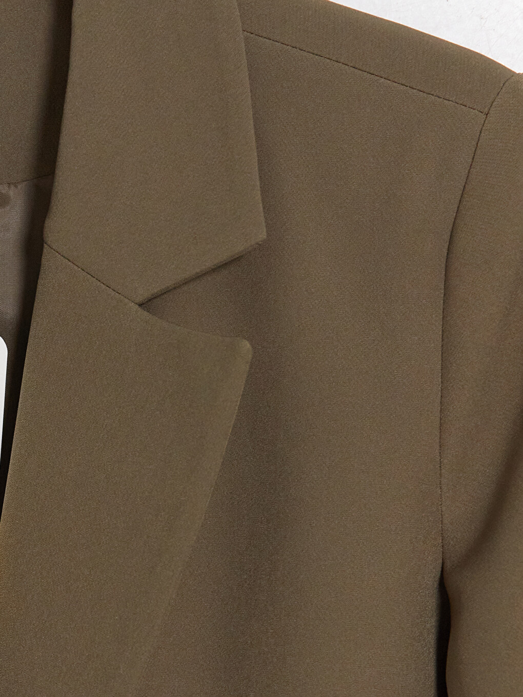 Haki Krep Kadın Blazer Ceket-4