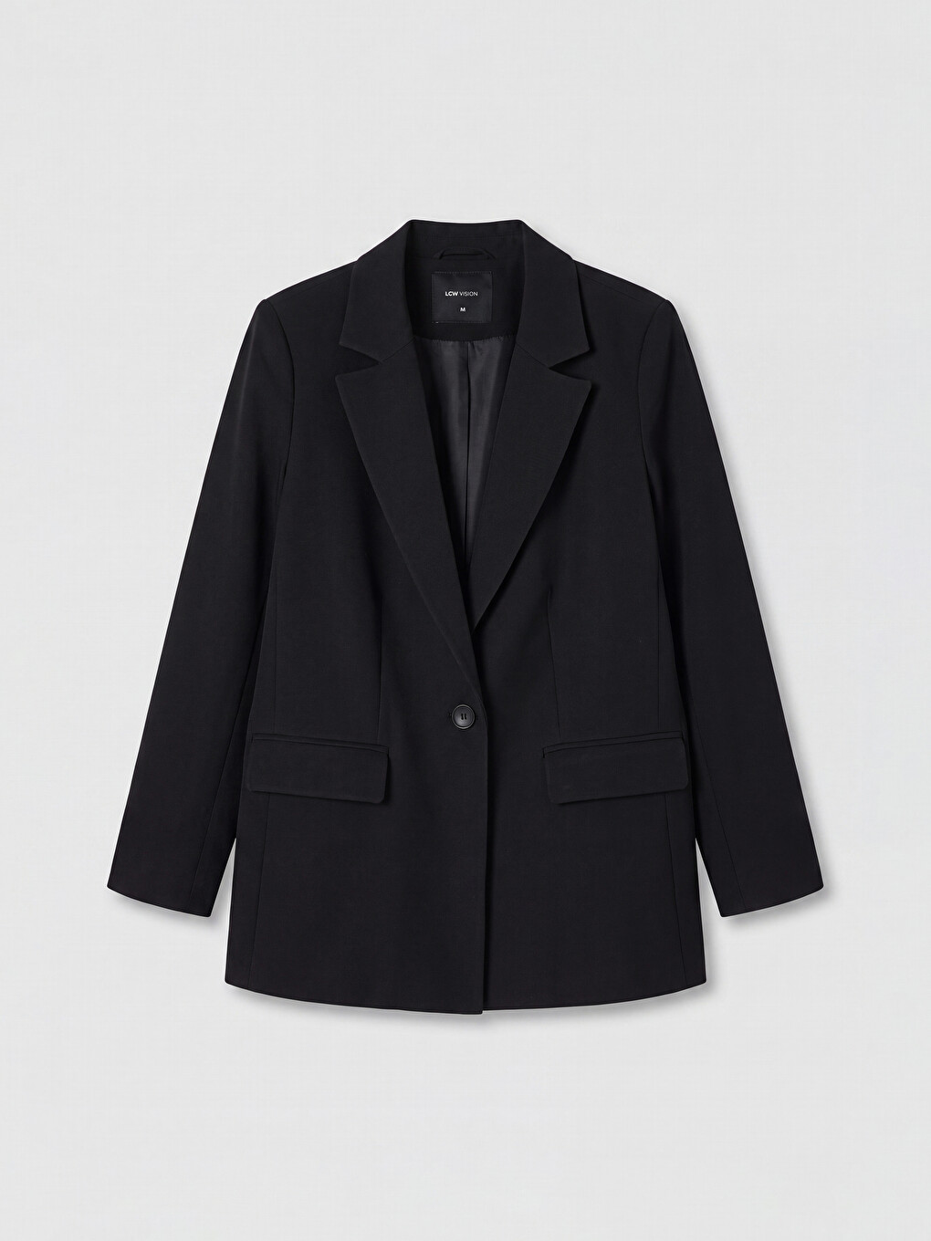 Siyah Krep Kadın Blazer Ceket