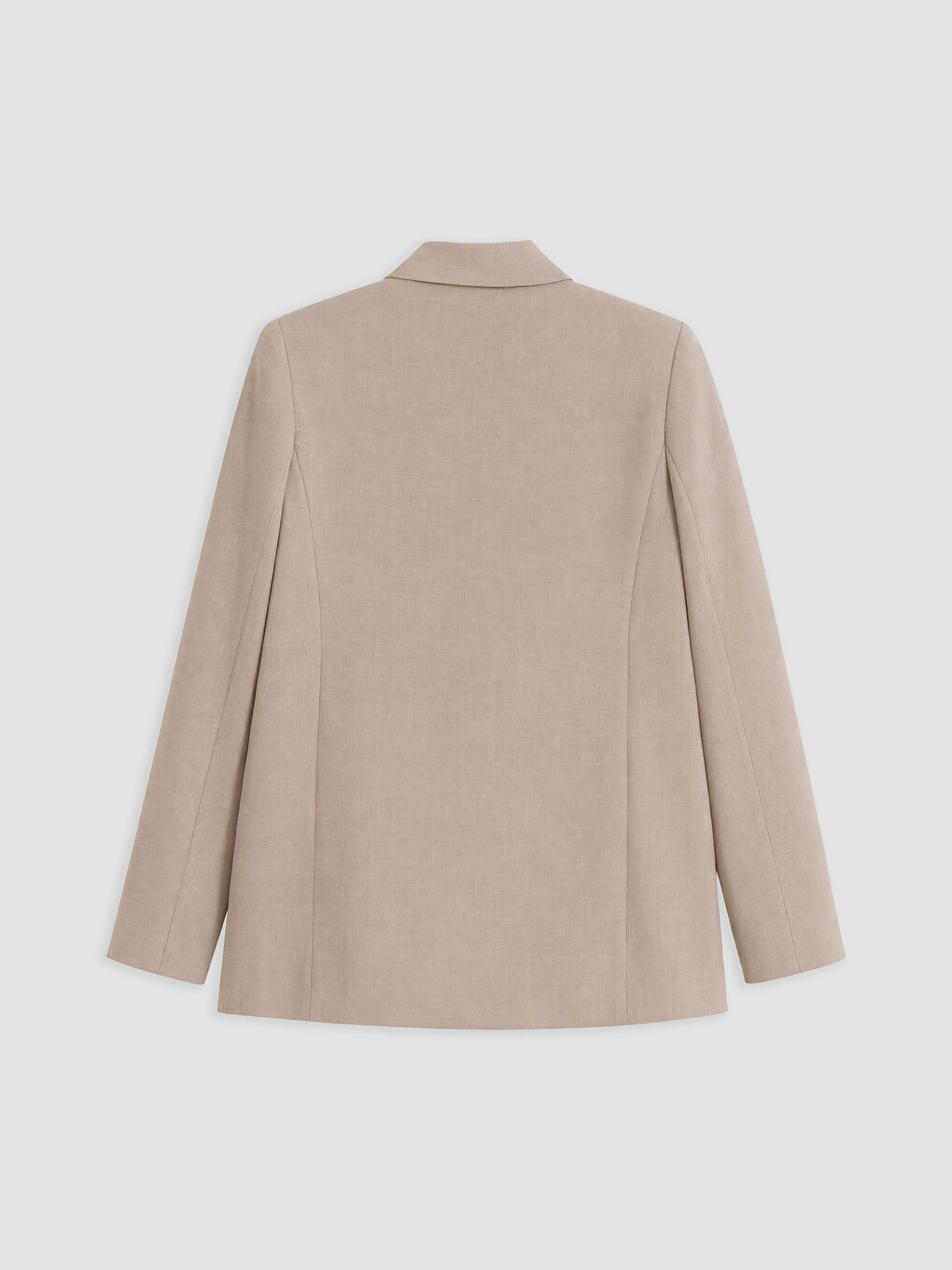 Bej Kruvaze Yaka Kadın Blazer Ceket-1