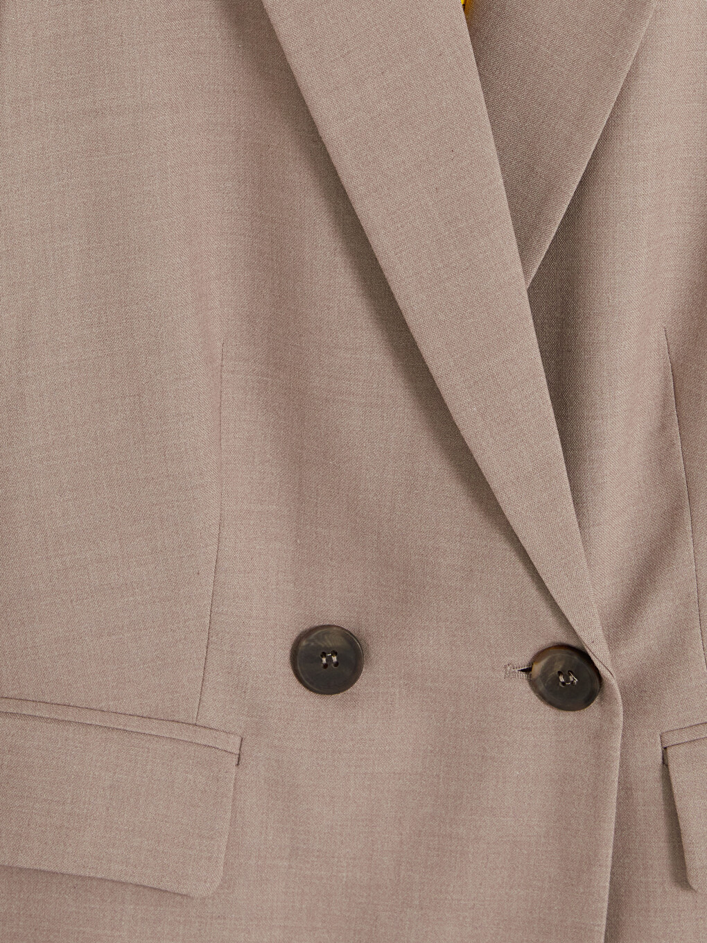 Bej Kruvaze Yaka Kadın Blazer Ceket-2
