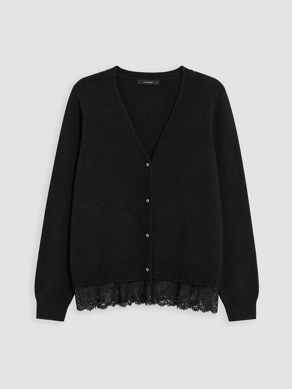V Neck Lace Detailed Women's Cardigan