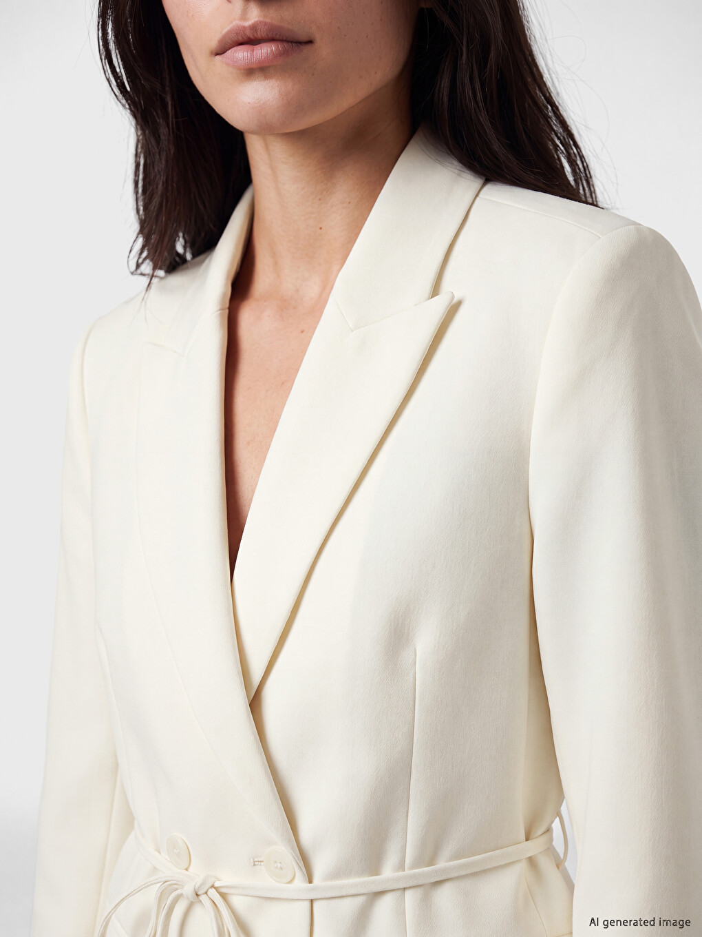 Sashed Women's Blazer Jacket-2