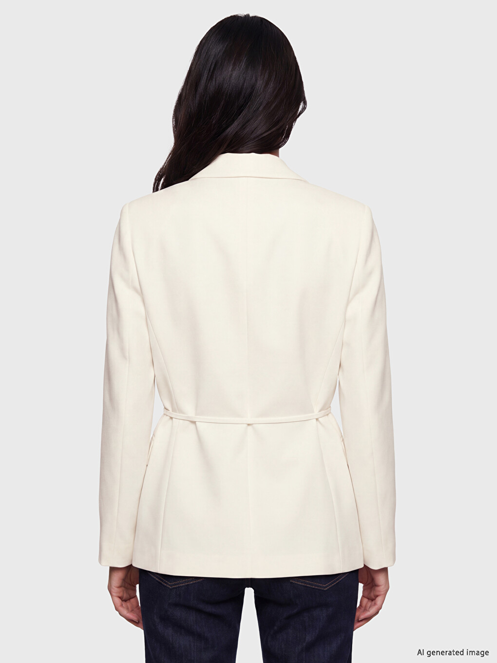 Sashed Women's Blazer Jacket-3
