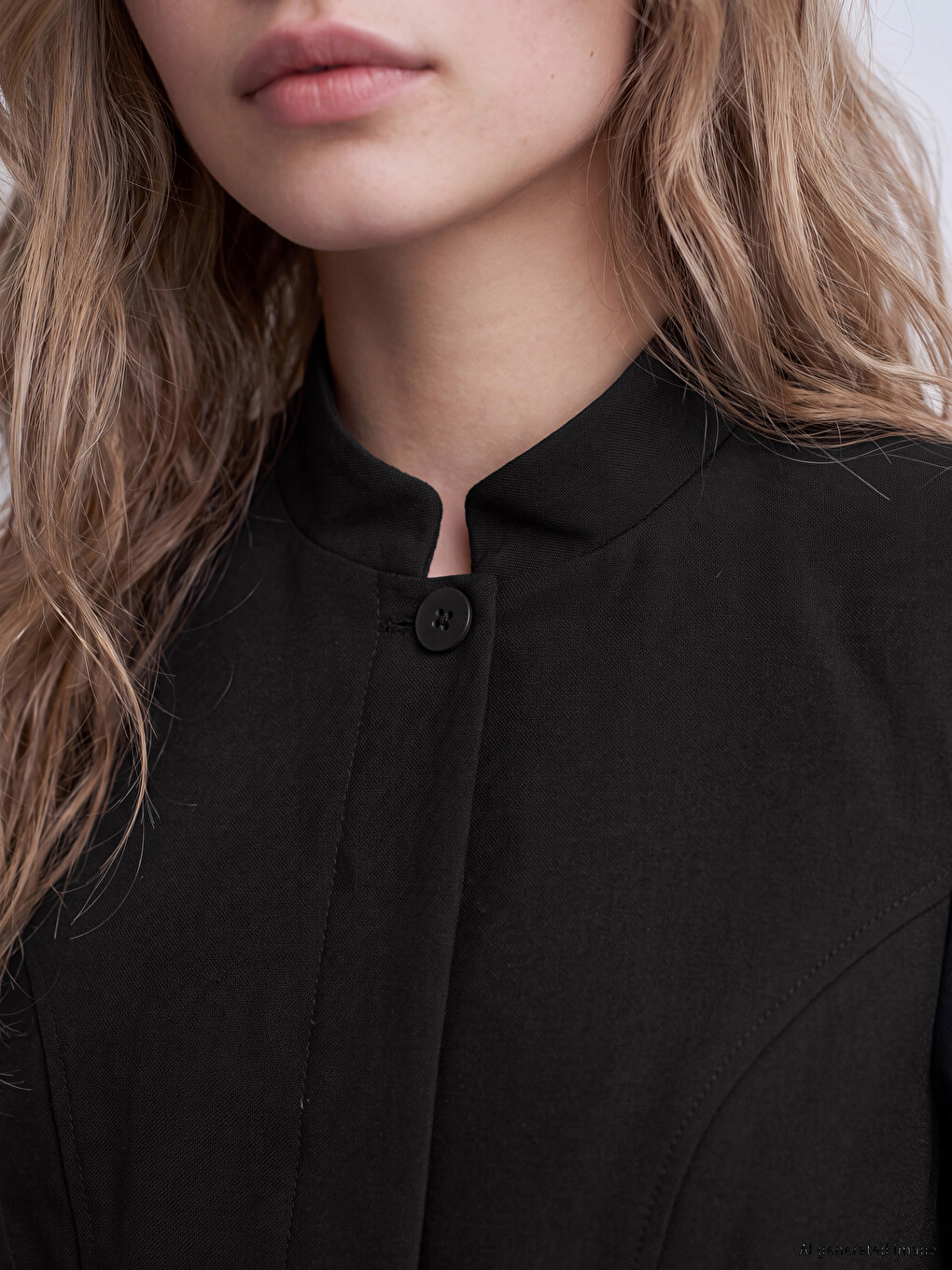 Grandad Collar Women's Jacket-2