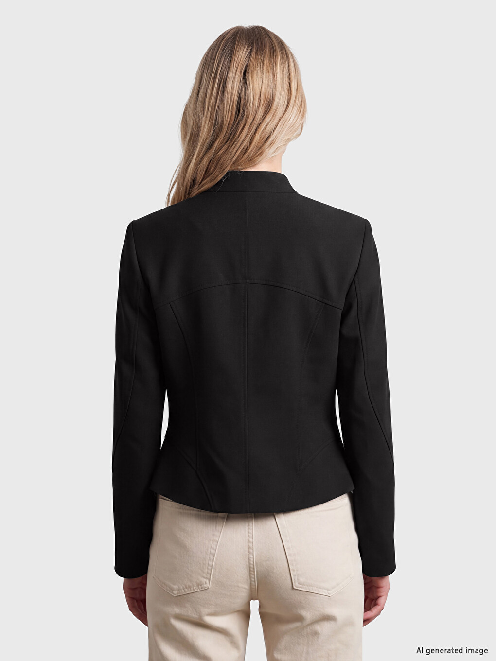 Grandad Collar Women's Jacket-3