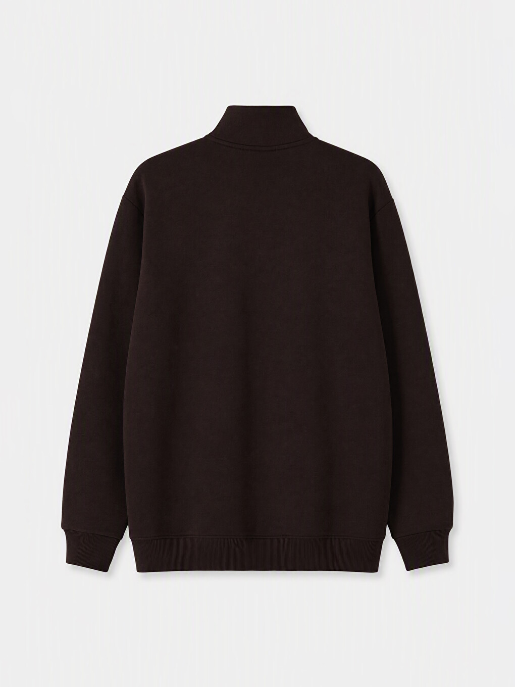 Mock Neck Oversize Women's Thick Sweatshirt-1