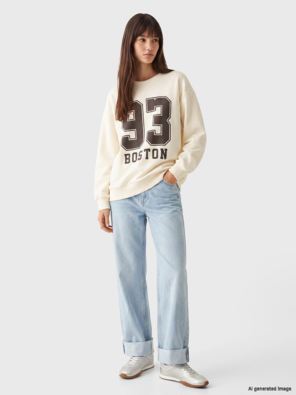 Boston Printed Women's Thick Sweatshirt-1