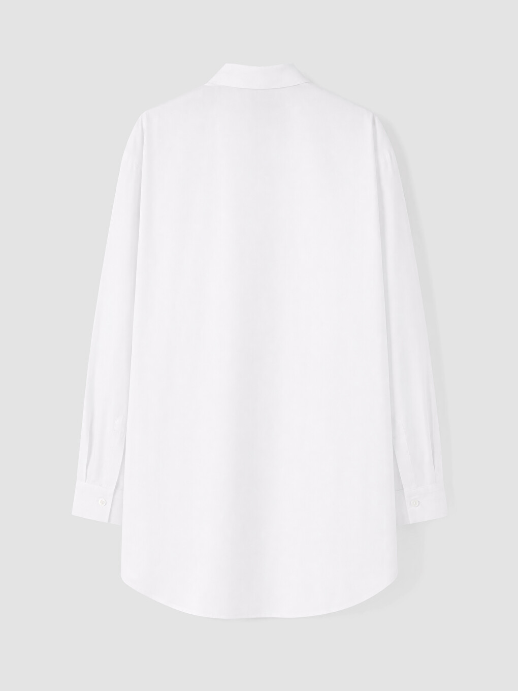 Beyaz Oversize Poplin Kadın Gömlek Tunik-6