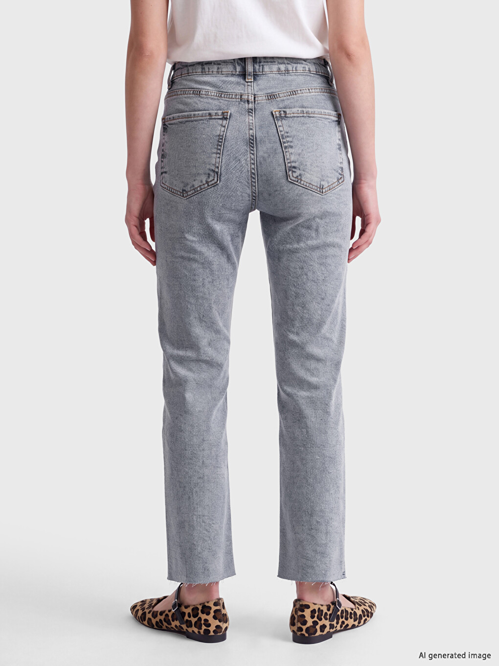 Straight Fit Women's Jeans-3