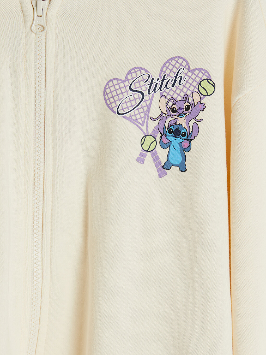 Stitch ნაბეჭდი გოგონას კარდიგანი-1