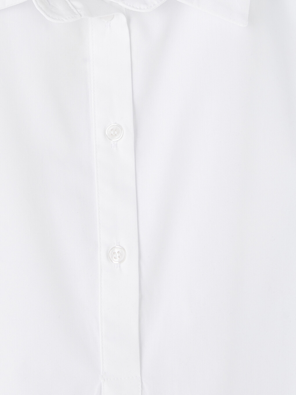 Beyaz Oversize Poplin Kadın Gömlek Tunik-5