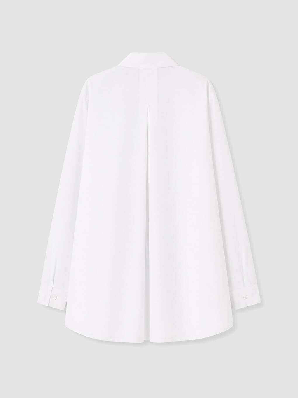 Beyaz Oversize Poplin Kadın Gömlek Tunik-6