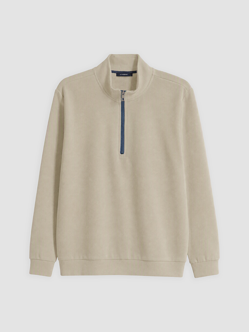 Bluza Sportive Gjysmë-zip Me Jakë Të Ngritur Për Burra-2