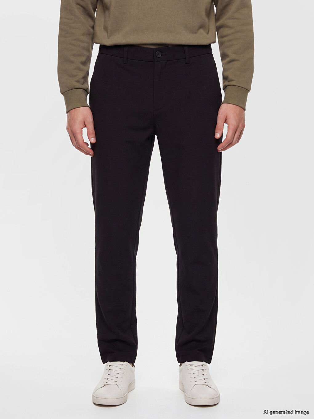 Regular Fit Dobby Men's Trousers-1