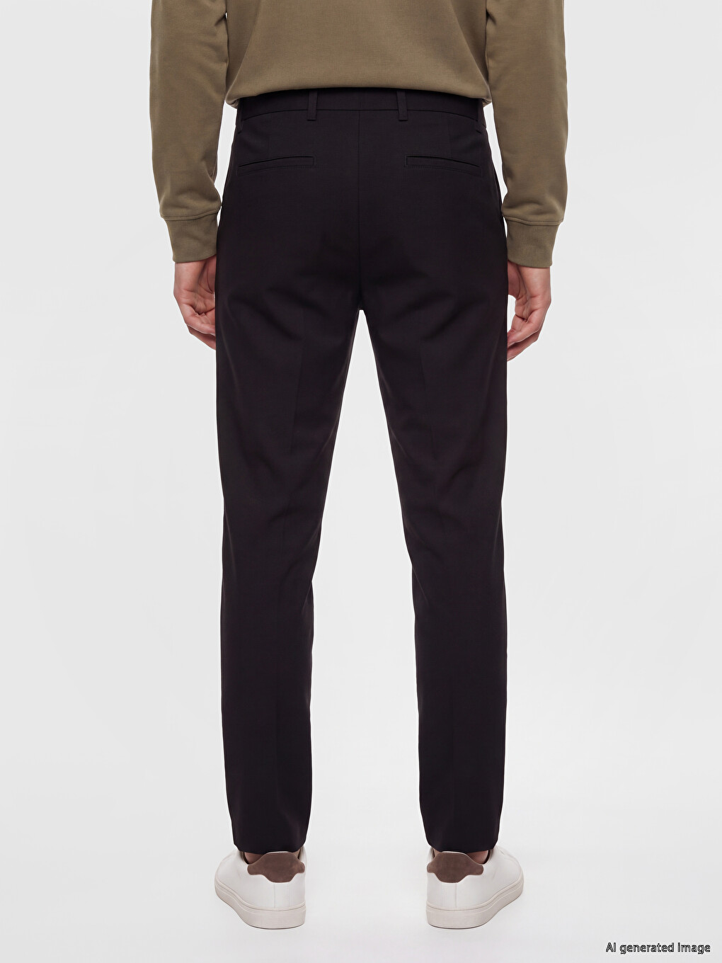 Regular Fit Dobby Men's Trousers-3