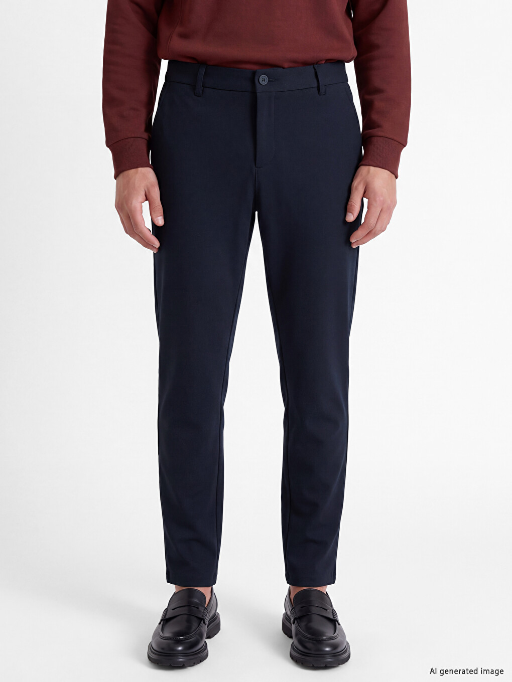 Regular Fit Dobby Men's Trousers-1