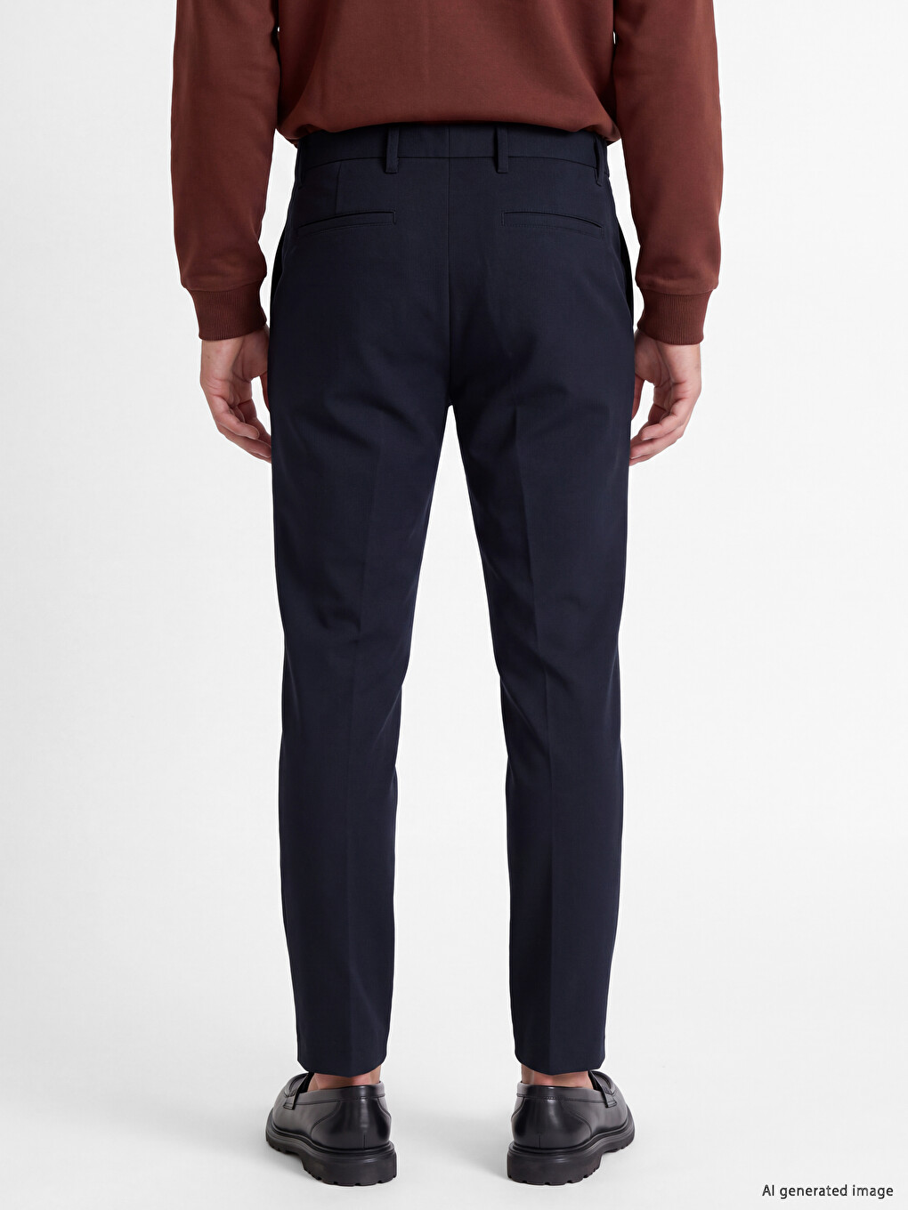 Regular Fit Dobby Men's Trousers-3