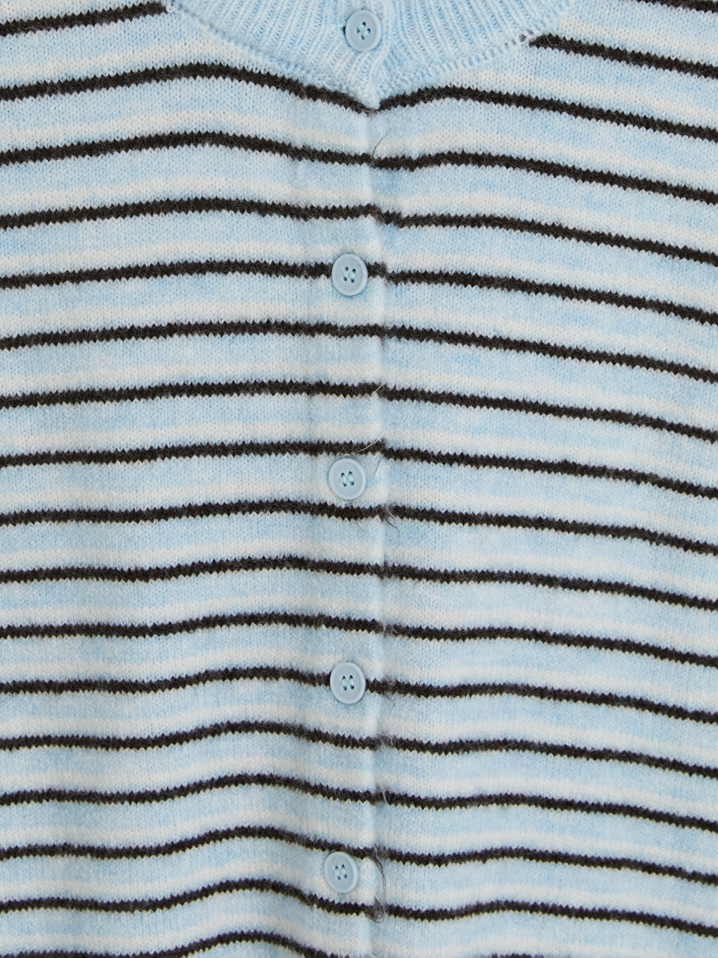 Crew Neck Striped Women's Knitwear Cardigan-2
