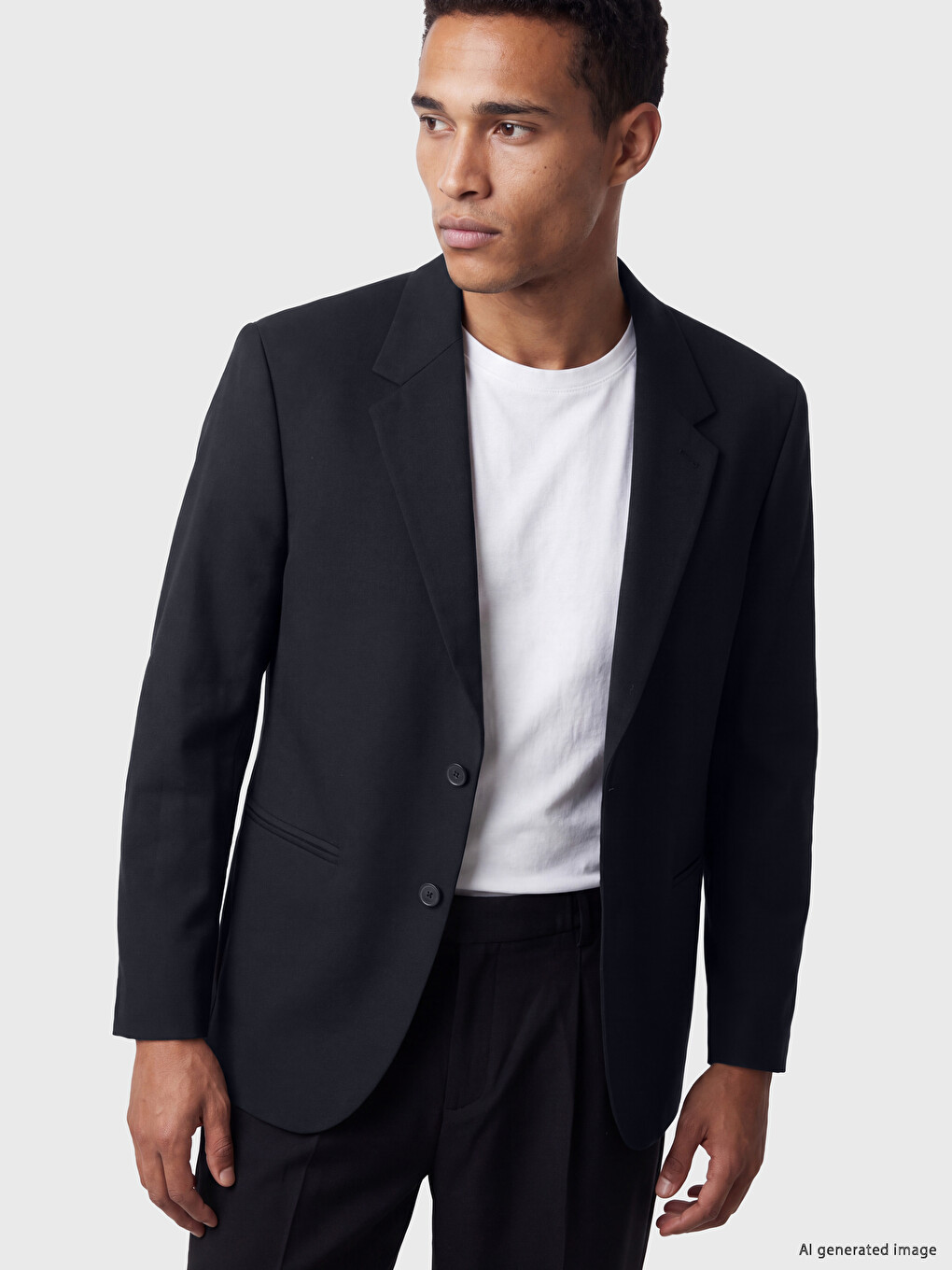 Siyah Regular Fit Erkek Blazer Ceket