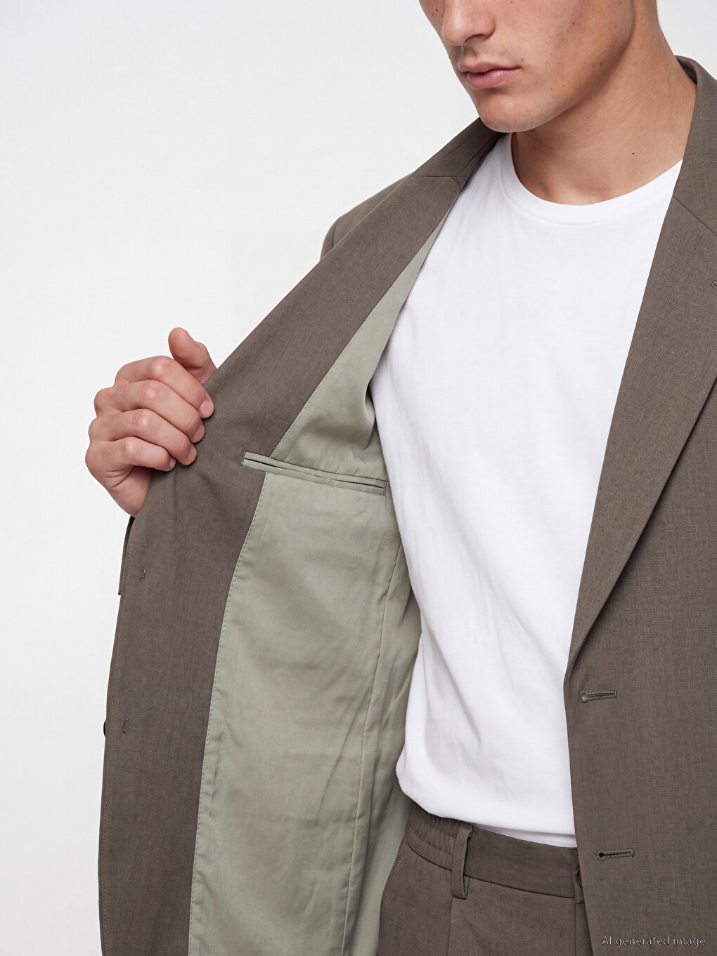 Kahverengi Regular Fit Erkek Blazer Ceket-2