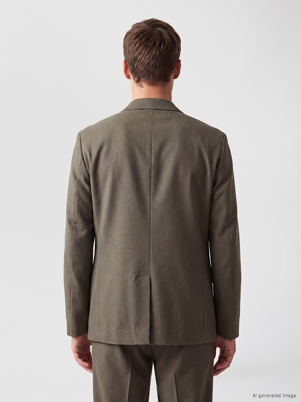 Kahverengi Regular Fit Erkek Blazer Ceket-4