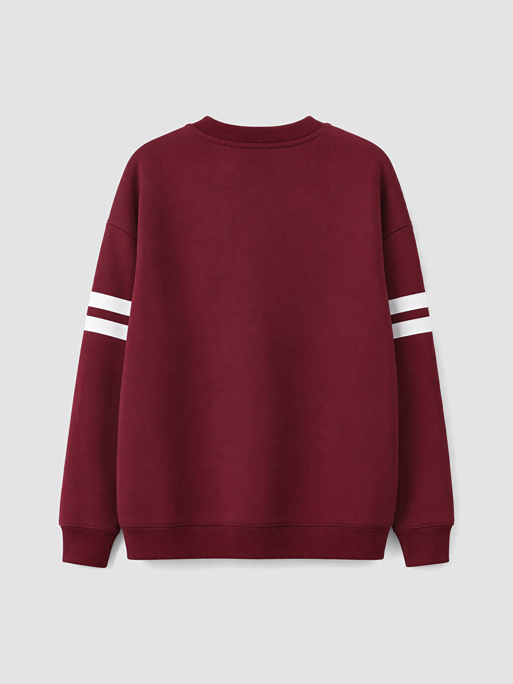 Bordo Harvard Baskılı Kadın Kalın Sweatshirt-3