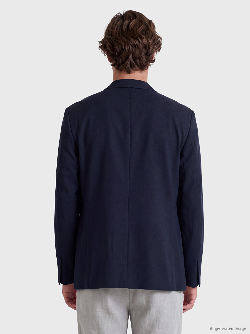 Lacivert Regular Fit Erkek Blazer Ceket-3