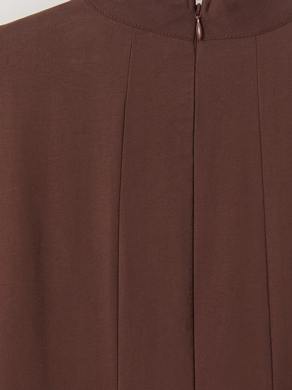 Mock Neck Sashed Modal Blended Dress-3