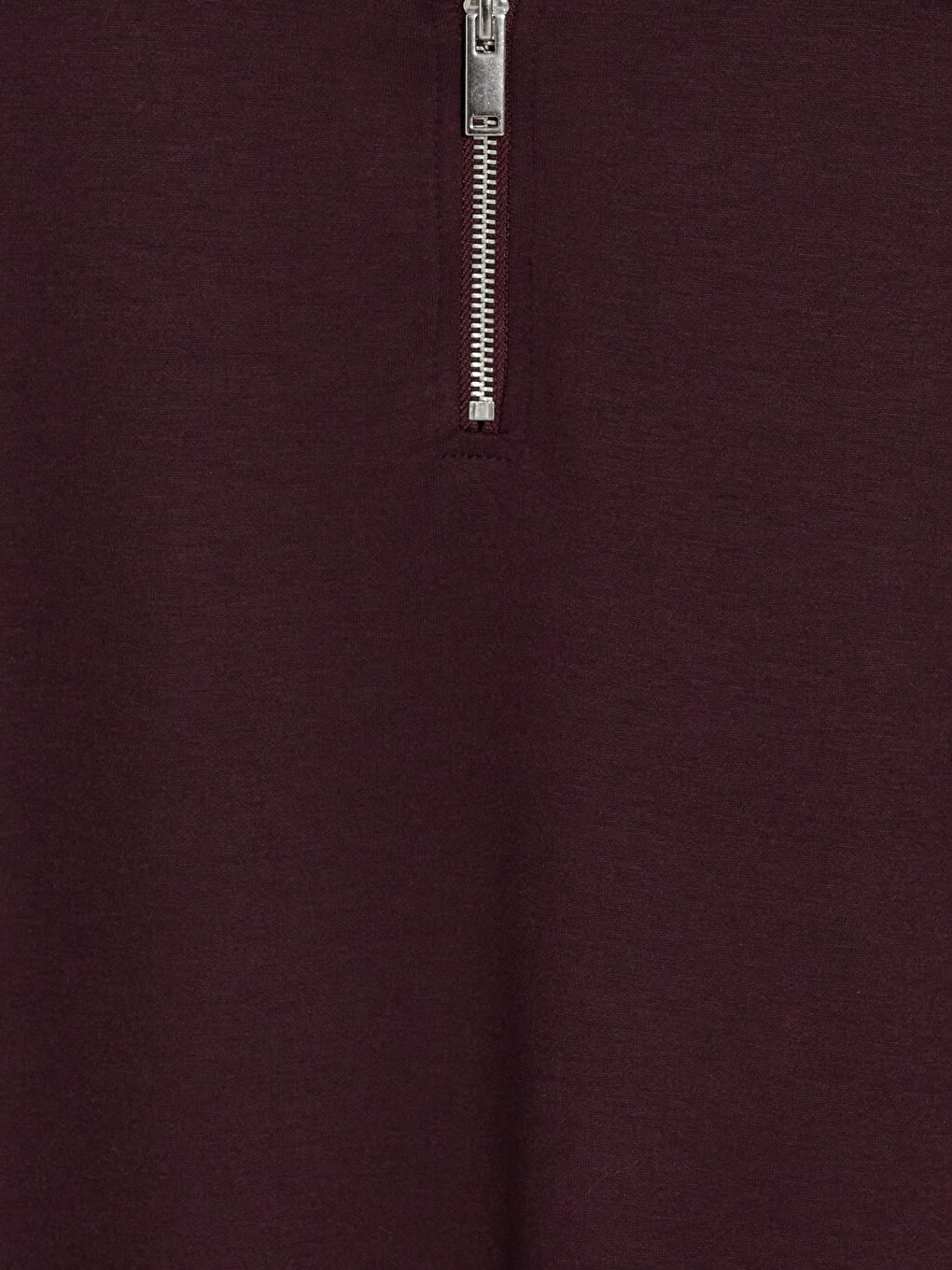Bordo Dik Yaka A Kesim Sweat Elbise-6