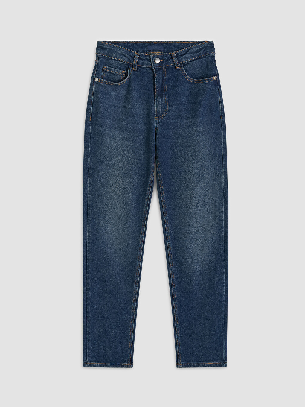 İndigo Yüksek Bel Slim Fit Kadın Jean Pantolon