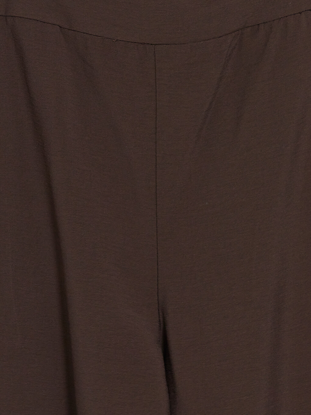 Kahverengi Beli Lastikli Geniş Paça Kadın Pantolon-5